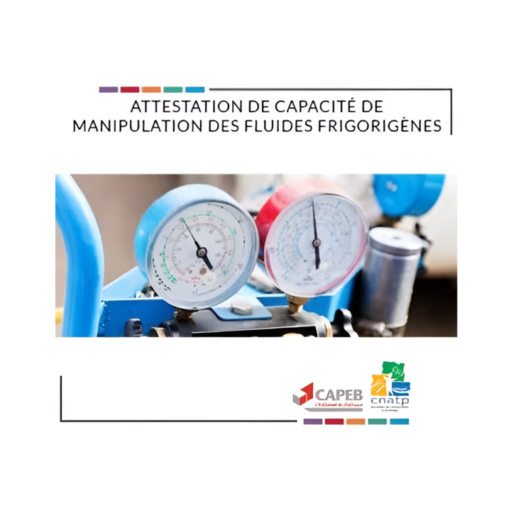 Logo Attestation de capacite de la manipulation des fluide